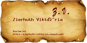 Zierhuth Viktória névjegykártya
